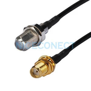 SMA Female to F Type Female Jack Connector RF Pigtail RG174 Jumper Coax Cable - Picture 1 of 3