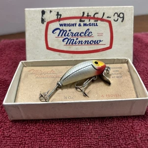 Vintage Wright & McGill Miracle Minnow Lure #466W-3 - Picture 1 of 10