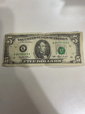 Billete raro de 5 dólares serie 11 1993 Foto 1 de 2