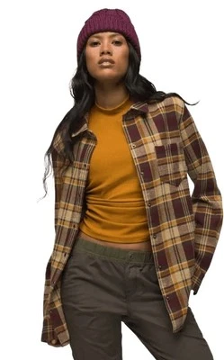 Arpillera de franela Golden Canyon abotonada para mujer talla mediana usada en excelente estado Foto 1 de 4