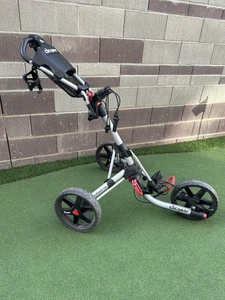 Clicgear 3.0 Golf Push Pull Cart 3-Wheel Lightweight Folding Silver & Black - Picture 1 of 11
