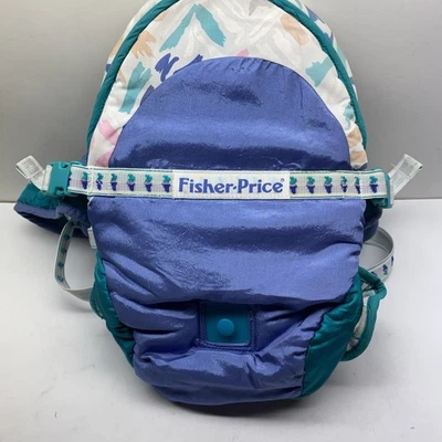 Vintage 1994 Fisher Price Baby Carrier Wearing Flip Backpack Sling Hiking 90s - Image 1 of 4