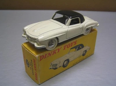 Dinky Toys 24H Mercedes Benz 190 SL con neumáticos blancos raros escala 1/43 Francia nuevo en caja Foto 1 de 4