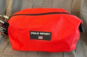Polo Sport Ralph Lauren Red Toiletry Kit Shaving Bag Travel Kit Dopp Q101 - Picture 1 of 11