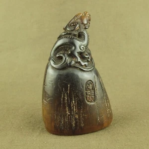 4.1 Inches Antique Tang Dynasty Have Hand Carved Unicorn Totem Chinese Old Seal - Picture 1 of 10