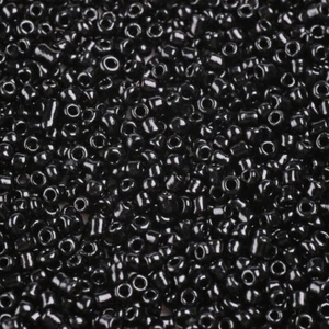 1kg (1000g) 2mm black glass seed beads - bulk wholesale pack for beading - Picture 1 of 4