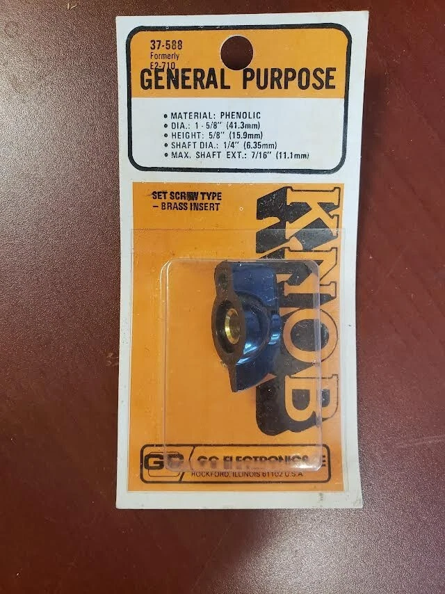 GC 37-588 KNOB 1 5/8" Set Shrew SHAFT 1/4" VINTAGE General Purpose NEW Set of 5 - Image 1 of 1