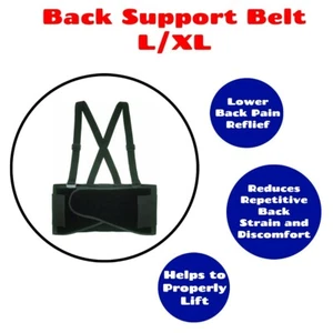 NEW! Adjustable Lower Back Brace Lumbar Support Waist Belt Pain Relief 36-44in - Picture 1 of 4