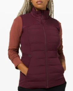 Chaleco Lululemon Down For It All Correr Acolchado Capas NUEVO CON ETIQUETAS Cassis 2 - Imagen 1 de 3