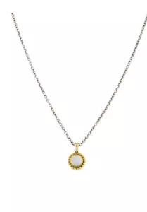 LAGOS 18K YELLOW GOLD & STERLING SILVER MOTHER OF PEARL COVET CAVIAR NECKLACE - Picture 1 of 9