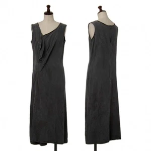 Yohji Yamamoto NOIR Dyed Silk Drape Design Sleeveless Dress Size 2(K-123060) - Picture 1 of 12