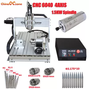 1500 W CNC 6040 router 4 assi Mach3 incisore USB macchina per incisione e vite a sfera - Foto 1 di 11