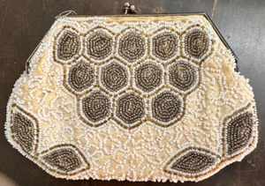 Beaded handbag with silk lining older than Vintage - Picture 1 of 5