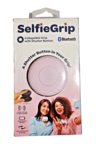 Poignée pliable selfie téléphone portable avec bouton obturateur caméra BT rose OnCore Innov - Photo 1 sur 3