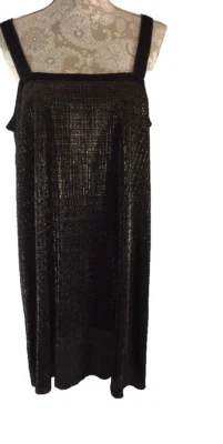 Rachel Roy Cocktail Dress XL Blooms & Stripes Forvever Black Gold Metallic New - Image 1 of 4