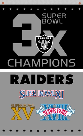 Oakland Raiders Football 3x Champions Memorable flag 90x150cm 3x5ft best banner Cover