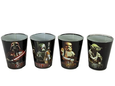 Juego de 4 vasos de tiro Star Wars Stormtrooper logotipo de soldado imperial vajilla difícil de encontrar Foto 1 de 4
