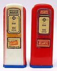 1950's ATLANTIC Kittanning Penn. matched GAS PUMP salt & pepper shakers set *