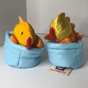 2 Manhattan Toy - Pop Out Play Pets Fish Out of Water Fishbowl Finger Puppets - Picture 1 of 4