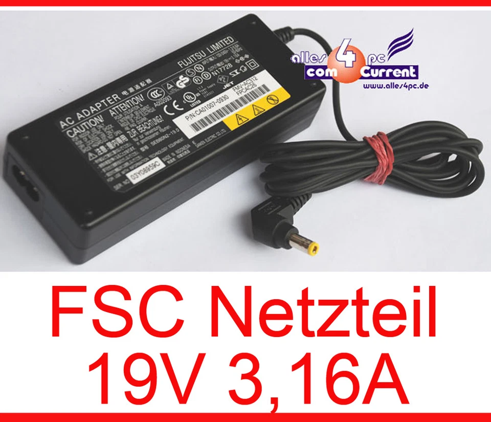 NETZTEIL FSC LIFEBOOK A1010 C2110 C2310 E2010 E330 E380 AUCH FÜR AMILO -N17 - Bild 1 von 1