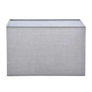 Lampshade Grey 12" Cotton Rectangle 300mm Endon 77476 - Picture 1 of 9