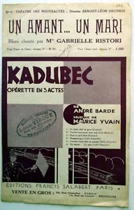 Partition alt partitur sheet music = Gabrielle Ristori - Un Amant... Un Mari - Picture 1 of 2