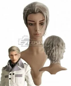 Peluca Cosplay Plateada Final Fantasy VII Remake FF7 Rufus Shinra - Imagen 1 de 3