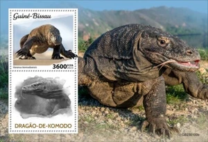 Komodo Dragon Komodo Monitor Lizard MNH Stamps 2023 Guinea-Bissau S/S - Picture 1 of 1