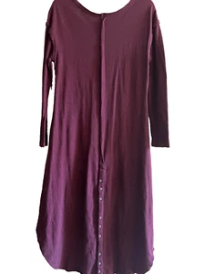 Banjara Top S Button Neck Maroon Asymmetric High-Low Maroon Cotton Casual Maxi - Bild 1 von 14