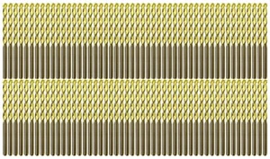 Masonry Drill Bit Set 100Pcs 1/4" Carbide Tip Golden Flute Drill Concrete Stone - Picture 1 of 11