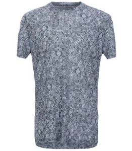Camiseta para hombre 120 % lino diseño azul blanco 100 % lino talla 3XL - Imagen 1 de 9