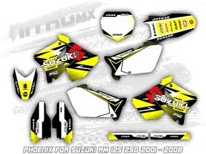 Graphics Kit for SUZUKI RM 125 250 2001 2002 2003 2004 2005 2006 2007 2008 Decal - Picture 1 of 1