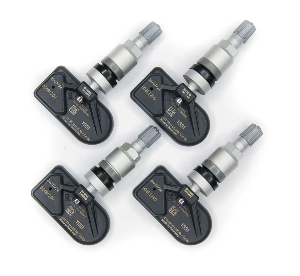 New Silver Valve Stem TPMS Set 315mhz Fits 2009 Ford Mustang Convertible - Image 1 of 2