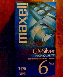 3 PACK MAXELL GX-SILVER High Quality T-120 VHS VIDEO TAPES 6 HRS EACH -18 HOURS - Picture 1 of 1
