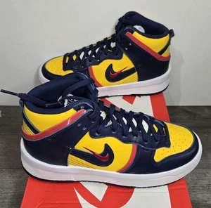 Nike Dunk High Rebel Michigan Navy Sneaker Shoes DH3718-701 Womens Size 8 - Picture 1 of 12