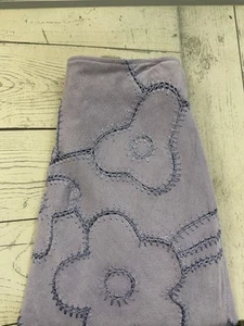 NWOT Dialogue Women's Sz 12 Purple Leather Stitched Floral Lined Midi Skirt Y2K - Picture 1 of 9