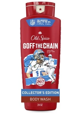 全新 Old Spice Jared Goff The Chain Body Wash 限量版 NFL 底特律狮子会 — 第 1/2 张图片