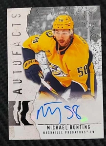 2025-26 NHL UD Artifacts Michael Bunting Autofacts AUTO Predators #AF-BU RARE - Bild 1 von 4