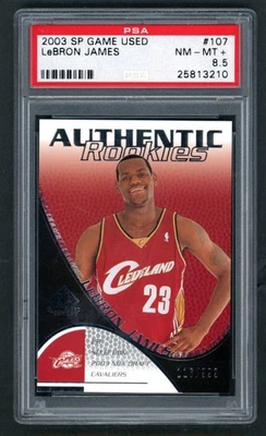 2003 SP Game Used Edition Lebron James RC 817/999 PSA 8.5 NM-MT+ - Image 1 of 2