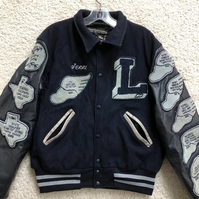 ВИНТАЖНЫЙ Warriors Кубань Varsity куртка маленький мужской синий Letterman бейсбольная нашивка S - Изображение 1 из 4
