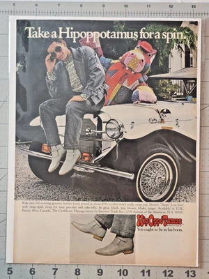 1982 Hipoppotamus Leather Boots Fashion Vtg Print Ad Magazine Page - Image 1 of 4