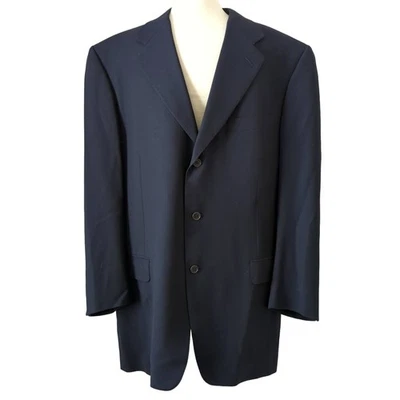 Canali Men's Suit Jacket 54 Made in Italy Navy Blue Blazer Woolmark Wool Luxury - Image 1 of 4