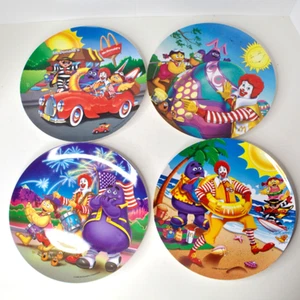 Lot Of 4 McDonalds 1998 Ronald McDonald Spring Summer Holiday Collector Plates - Picture 1 of 5