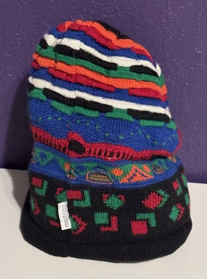 Vintage Conte Of Florence Beanie Hat Toque 3D Knit Coogi Made In Italy Wool - Image 1 of 4