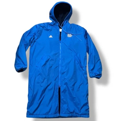 Chaqueta Abrigo de Banco Vintage NCAA UCLA Tenis x Adidas Emitida por el Equipo Calentamiento Talla PEQUEÑA Foto 1 de 4