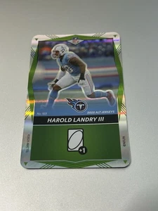 2025 Uno Elite Alt Jersey Green Foil - HAROLD LANDRY III #103 Tennessee Titans - Bild 1 von 2
