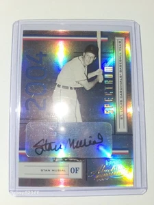2004 Playoff Absolute Mem. Stan Musial Spectrum Silver Signatures /100 (AU) AUTO - Picture 1 of 9
