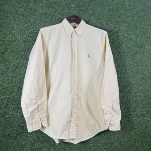 Polo Ralph Lauren Shirt Mens 16 34/35 Yellow Long Sleeve Button Up Casual - Picture 1 of 8