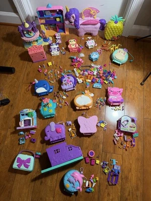 2018-20 Massive Mattel Polly Pocket Lot Animals/Dolls/Cases/Unicorns/Dolphins - Image 1 of 4