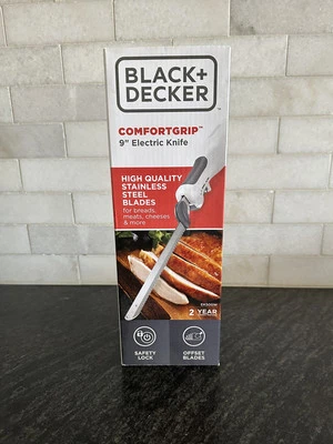 "Cuchillo eléctrico Black and Decker Comfort Grip EK500W 9"" - caja abierta nueva sin usar" Foto 1 de 4
